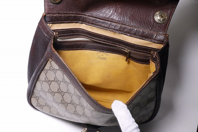 OLD Gucci　縦シェリー2wayバッグ(茶)