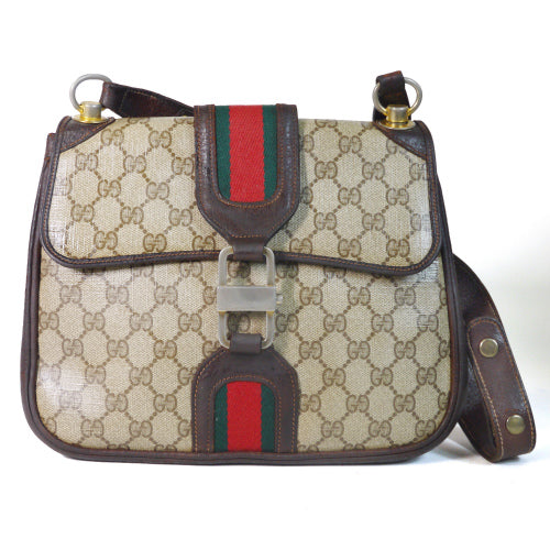 OLD Gucci　縦シェリー2wayバッグ(茶)