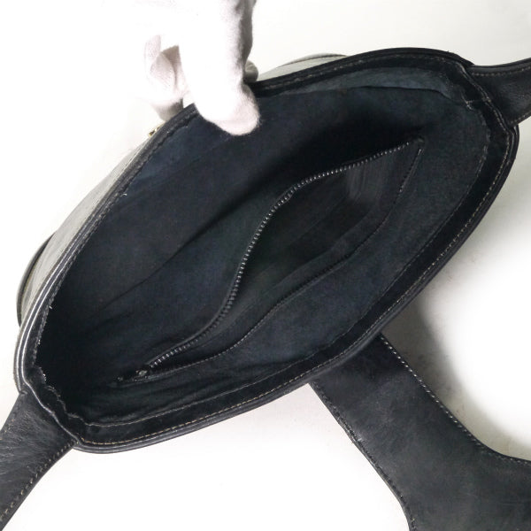 OLD Gucci 80s!GG金具バケツ型ショルダー（黒）