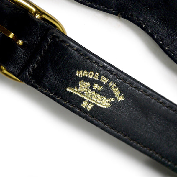 OLD Gucci 80s!GG金具バケツ型ショルダー（黒）