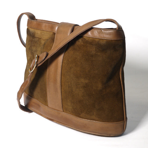 OLD Gucci バケツ型G金具ショルダー（キャメル・スエード）