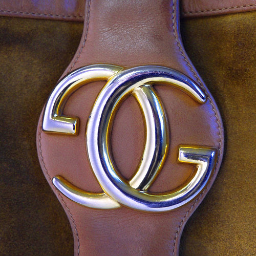 OLD Gucci バケツ型G金具ショルダー（キャメル・スエード）