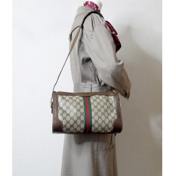 OLD Gucci 縦シェリー2WAYバッグ（茶）