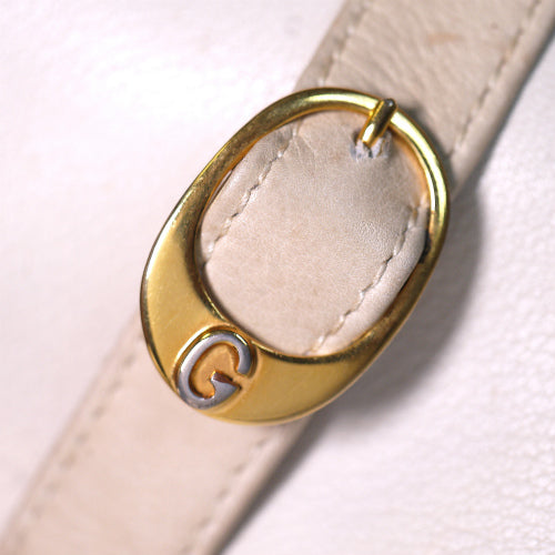 OLD Gucci 総皮　丸ポーチショルダー（白）