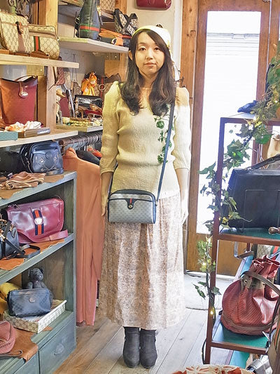 OLD Gucci　マイクロＧＧ小型ショルダー（青・小）