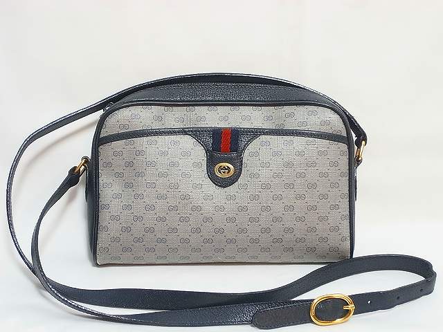 OLD Gucci　マイクロＧＧ小型ショルダー（青・小）