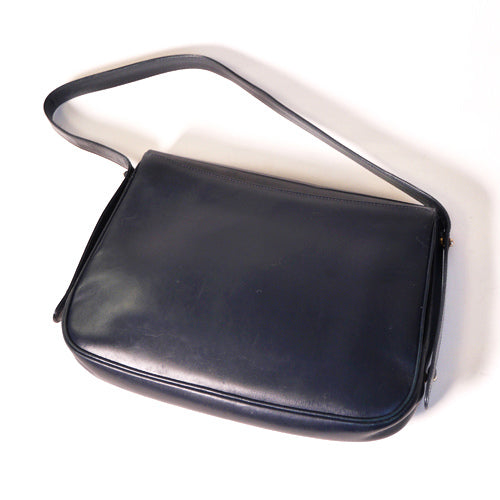 OLD Gucci 総皮G金具大判2wayショルダー(濃紺)