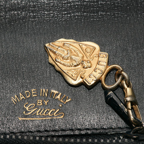 OLD Gucci 総皮G金具大判2wayショルダー(濃紺)