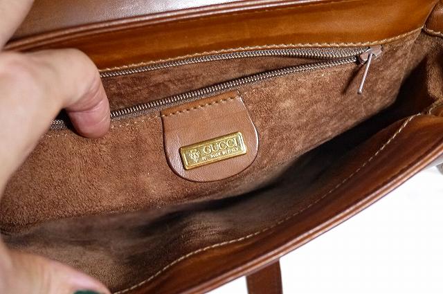 OLD Gucci　半円ショルダー（茶）