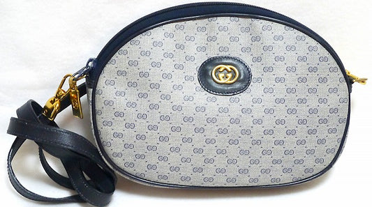 OLD Gucci 青ポシェット（マイクロGG)