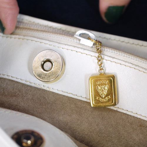 OLD Gucci 総革バケツショルダー（白）