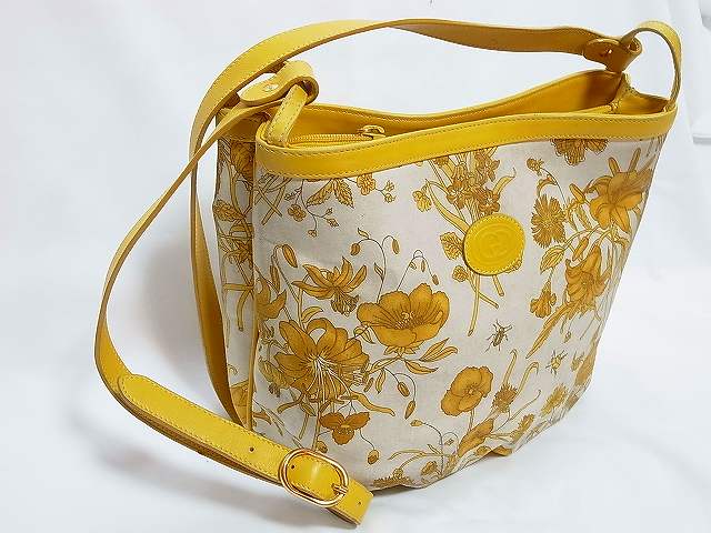 OLD Gucci FLORA フローラショルダー（黄）