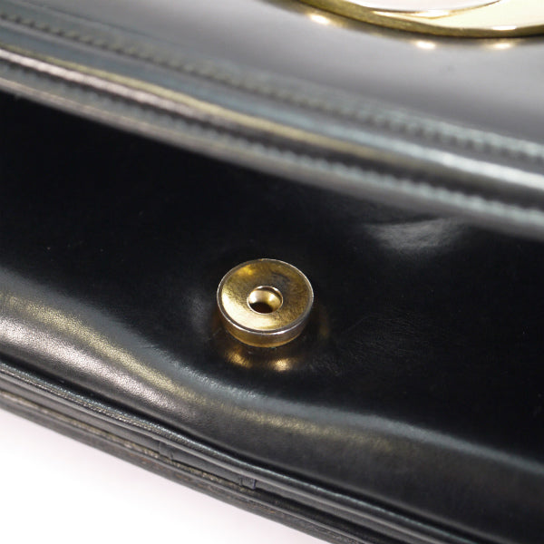 OLD Gucci  代表作!インターロッキング　総革ワンショルダー（黒）