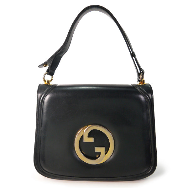 OLD Gucci  代表作!インターロッキング　総革ワンショルダー（黒）