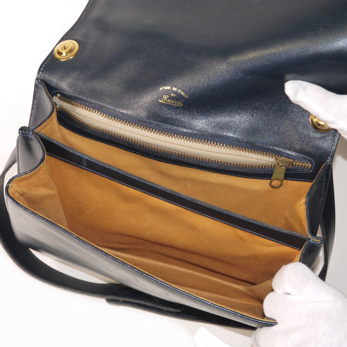 OLD Gucci インターロッキング60〜72ｓショルダー（濃紺）
