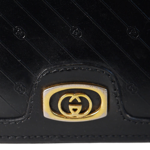 OLD Gucci 　７０s流れ星斜めがけGGショルダー（黒）