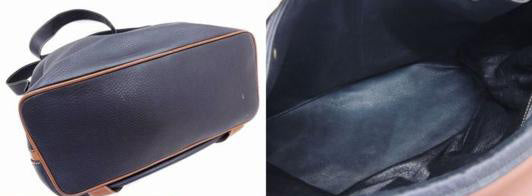 OLD Gucci 型押し大型ショルダー（黒）