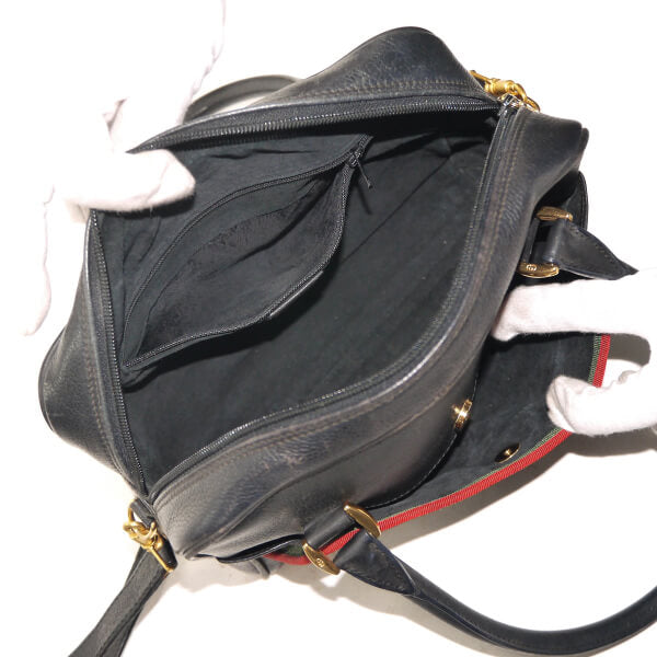 OLD Gucci 　細シェリー2WAYミニボストン（黒）