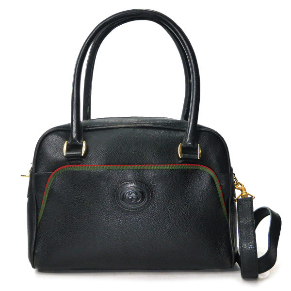 OLD Gucci 　細シェリー2WAYミニボストン（黒）