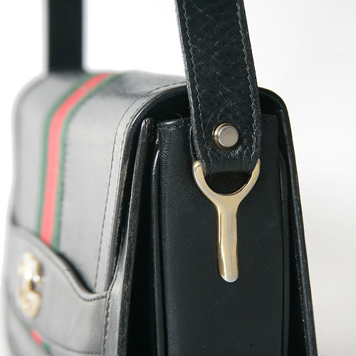 OLD Gucci ２Way縦シェリー革ショルダー（黒）