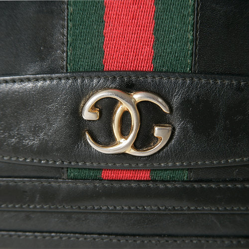 OLD Gucci ２Way縦シェリー革ショルダー（黒）