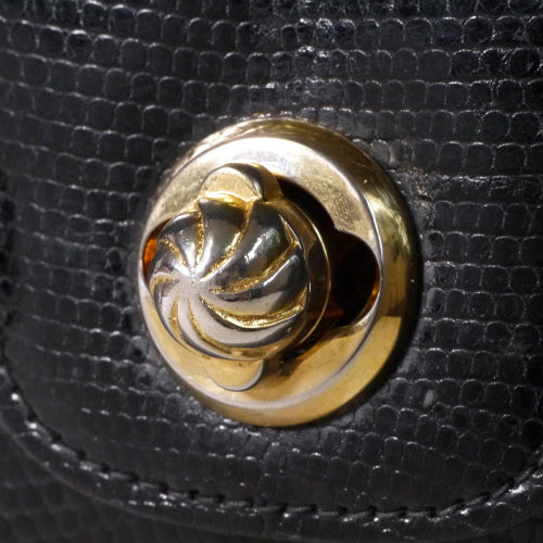 OLD Gucci  リザード６０ｓ　馬バッグ（黒）
