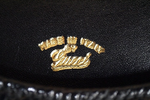 OLD Gucci  リザード６０ｓ　馬バッグ（黒）