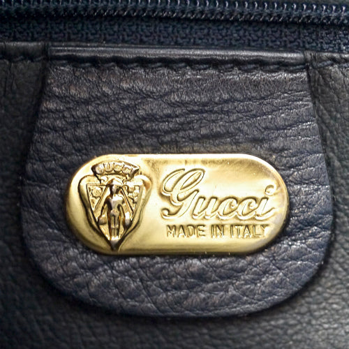 OLD Gucci ７０ｓ総革半円ショルダーバッグ(黒)