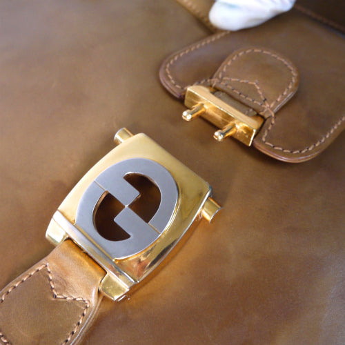 OLD Gucci　GG 大判ショルダー(カーキ）