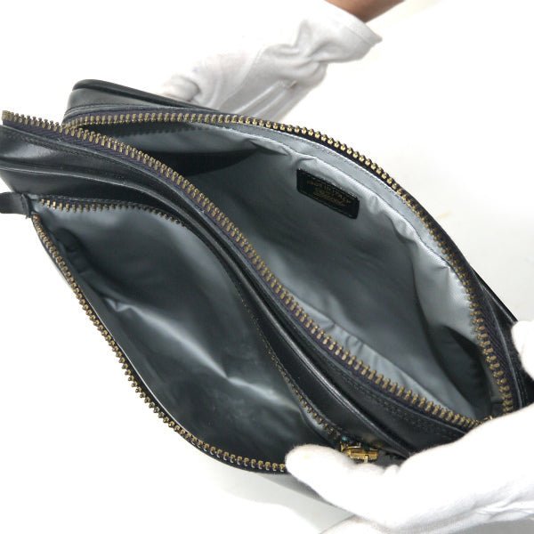 OLD Gucci　総革シェリー クラッチバッグ（黒）