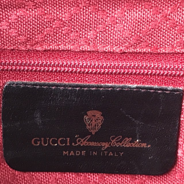 OLD Gucci ２ウエイ3層ショルダー（黒・ジャガード）