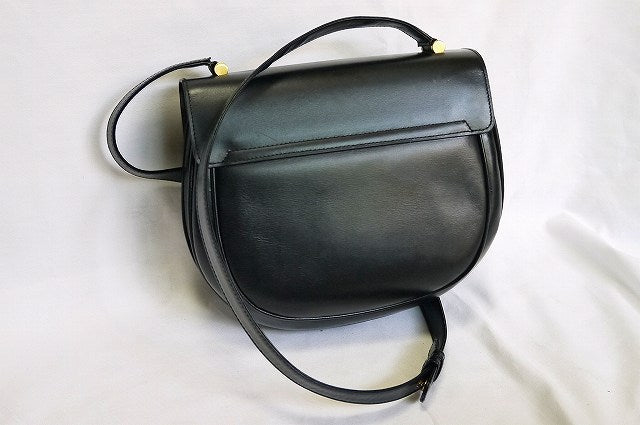 OLD Gucci バンブー半円ショルダー（黒）