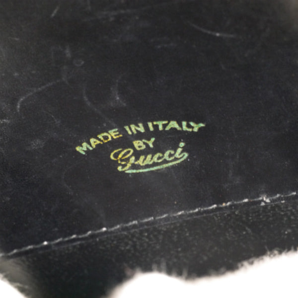 OLD Gucci ロゴ金具パテントレザー2WAYバッグ（黒）