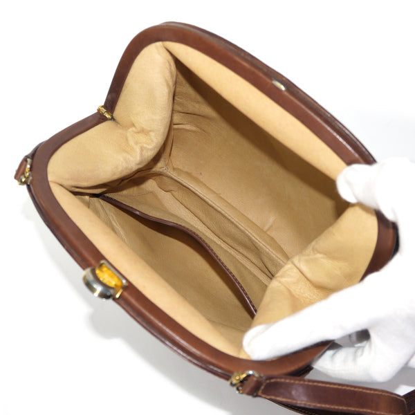 OLD Gucci　スエード がま口ポシェット（茶）