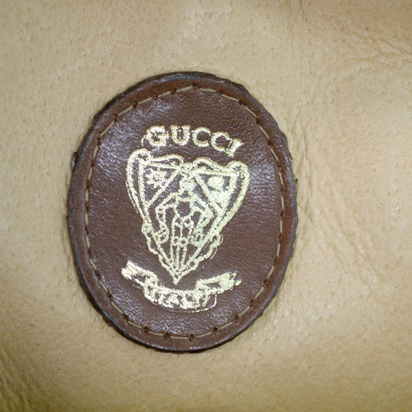 OLD Gucci　スエード がま口ポシェット（茶）