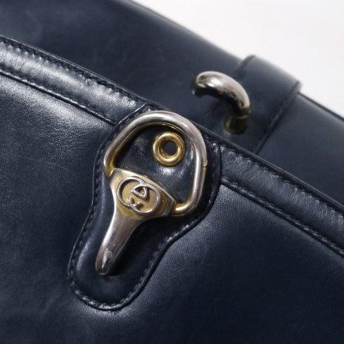 OLD Gucci  ２Way牛カウ　ショルダー（濃紺）