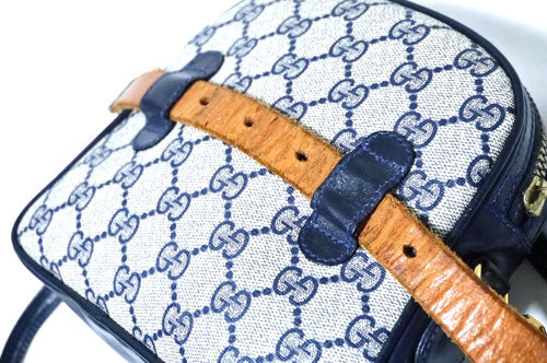 OLD Gucci　ゴルフピン付き２way ショルダー(ネイビー)