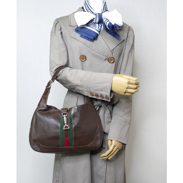 OLD Gucci ジャッキー金具ワンショルダー（総革・濃茶）