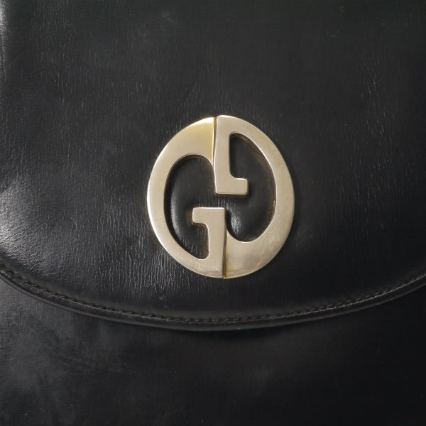 OLD Gucciー1973モデル総革ワンショルダー（黒）