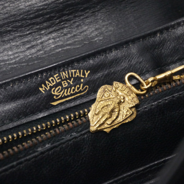 OLD Gucciー1973モデル総革ワンショルダー（黒）