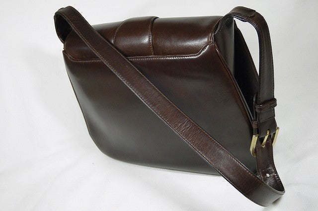 OLD Gucci　ビット金具ワンショルダー（総皮・茶）