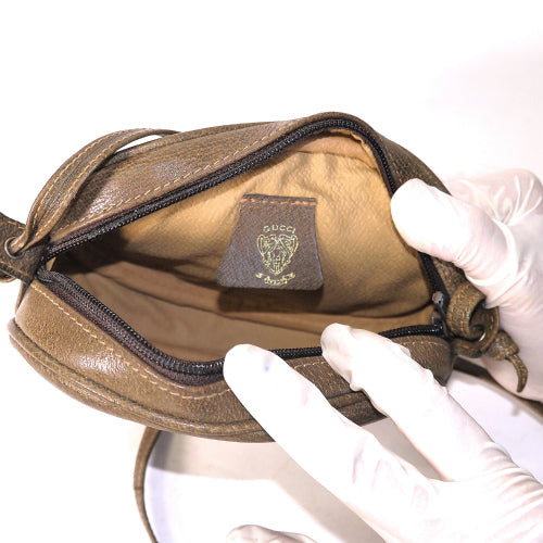 OLD Gucci　ミニポシェット（ピグスキン・カーキ）