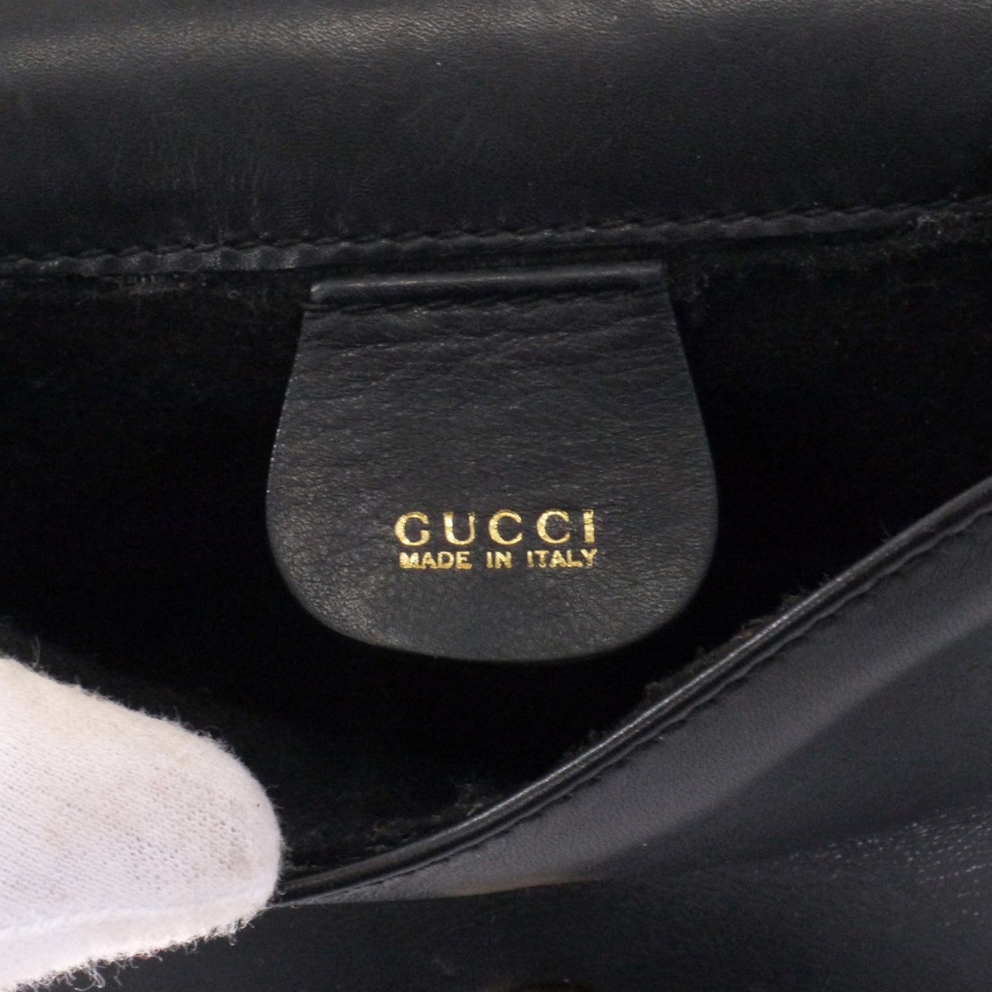 OLD Gucci　総革ミニシェリーショルダー（黒）