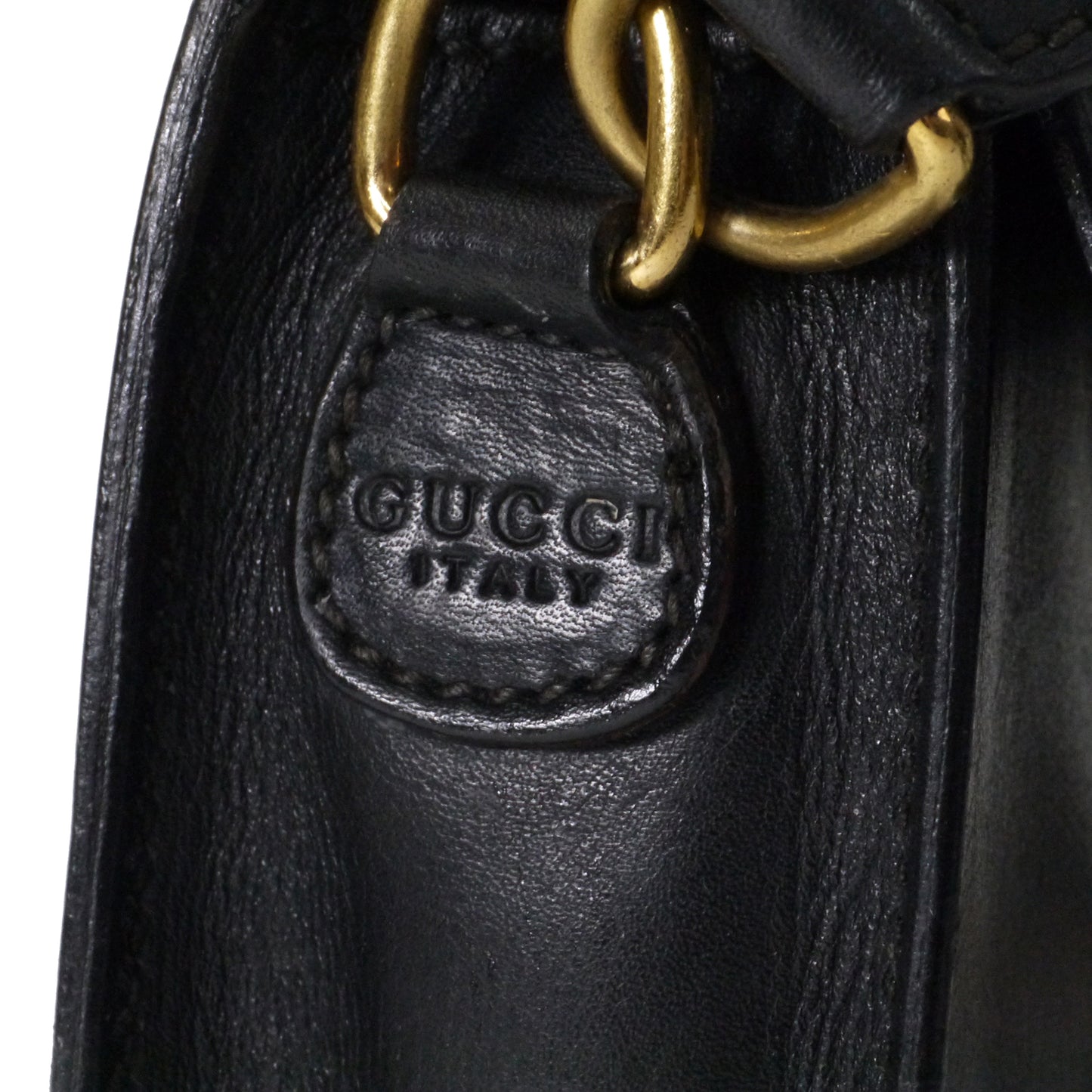 OLD Gucci　総革ミニシェリーショルダー（黒）