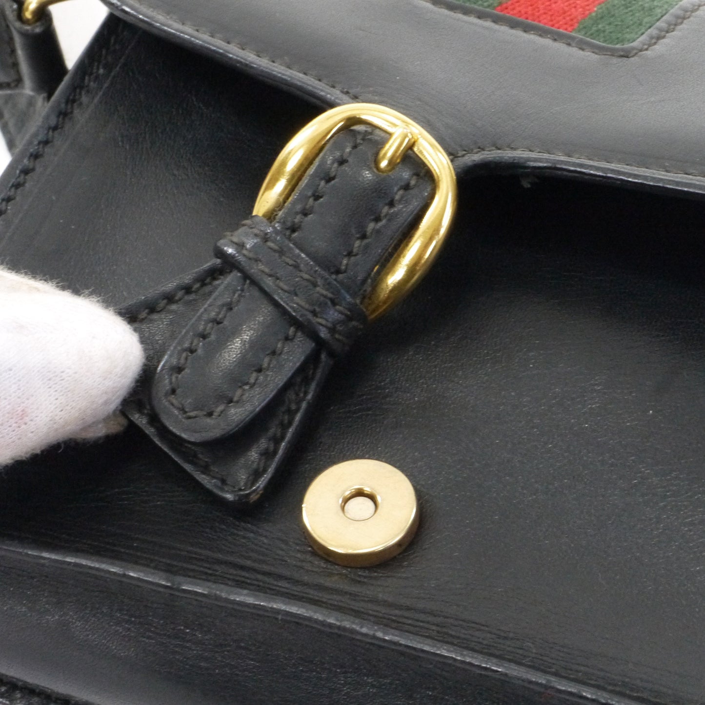 OLD Gucci　総革ミニシェリーショルダー（黒）