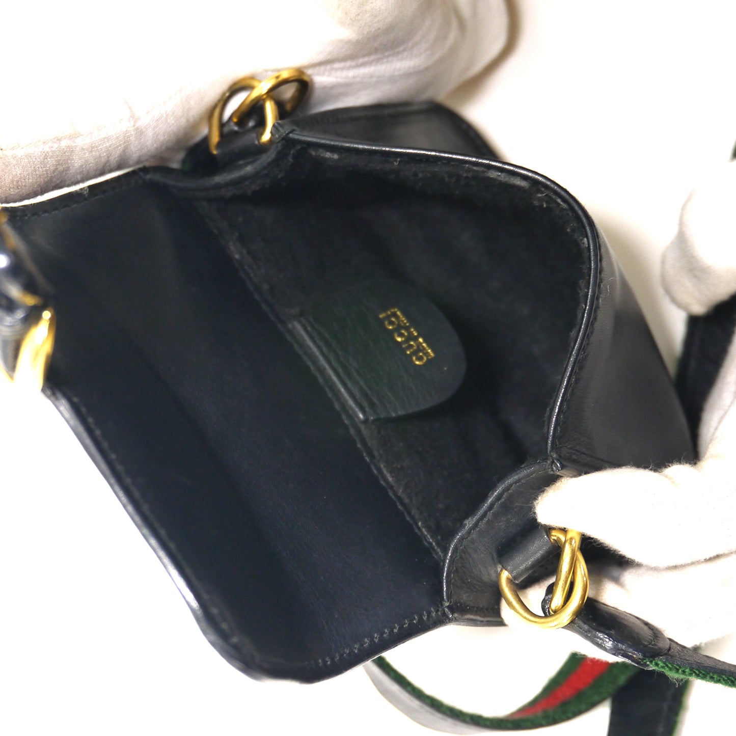 OLD Gucci　総革ミニシェリーショルダー（黒）