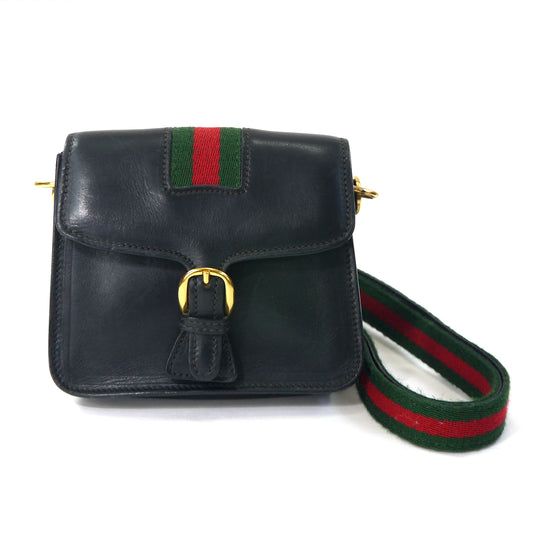 OLD Gucci　総革ミニシェリーショルダー（黒）
