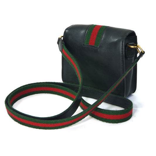 OLD Gucci　総革ミニシェリーショルダー（黒）