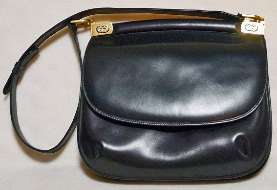 OLD Gucci 総皮２wayショルダー(黒)