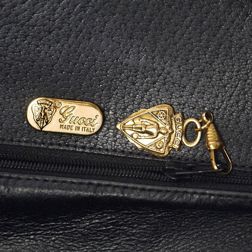 OLD Gucci 総皮マドモアゼルバッグ(黒)